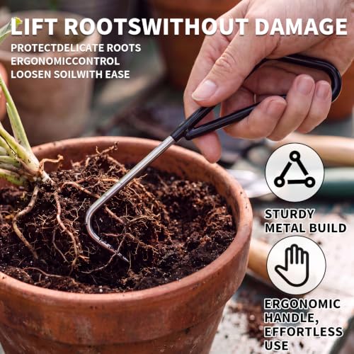 Bonsai Tools Kit, Bonsai Root Rake, Succulent Root Hook Claw, Rake Pic Set - size: 2 Pack