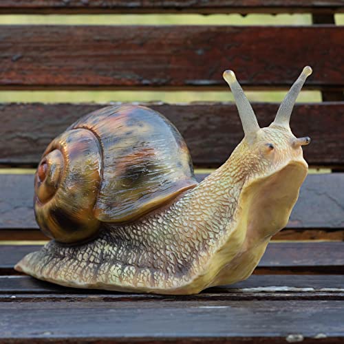 Garden Snail Sculpture, Reptile Resin Sculpture, Suitable for Outdoor Courtyard Pond Garden Lawn Decor Landscape, is the for Garden Enthusiasts (7 inches) - size: 8inch