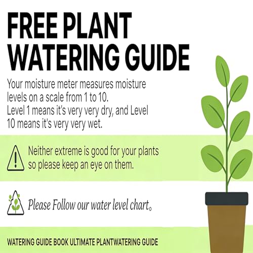 Green Soil Moisture Meter, Plant Water Meter, Soil Water Tester for Houseplants, Hygrometer Sensor Water Monitor for Indoor Outdoor Garden, Potted Plants, Farm, Lawn, No Battery Needed (1)