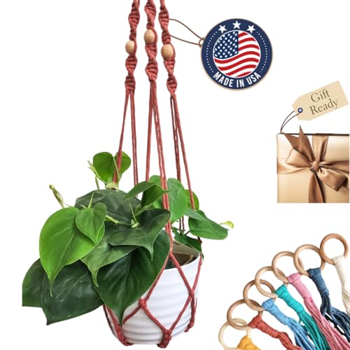Macrame plant hanger 3ft beaded plant hanger for pots 4-8” for live plants indoor and outdoor decor hanging plant holder Boho décor Plant stand indoor Hanging planter for plant pots (Cafe Latte) - color: Cafe Latte