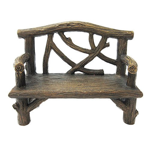 Pacific Giftware Enchanted Garden Tree Stump Bench Mini Fairy Garden Decorative Accessory 4 Inch L