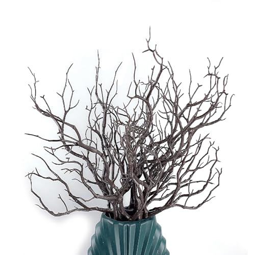 Threemonkys 13.8 Inches Artificial Coral Branches Fake Antler Branches for Home Decoration Flower Arrangement Wedding Christmas Halloween Festival (Brown, 20 PCS) - color: Brown 20pcs