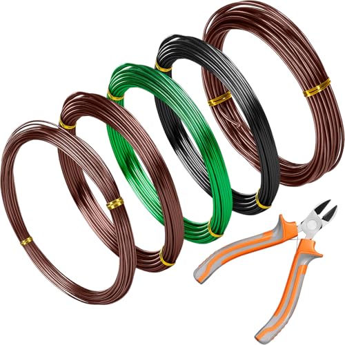 Mudder 5 Roll Bonsai Training Wire Aluminum 1/1.5/2.0mm Colorful - color: Colorful, size: 1/1.5/2.0mm