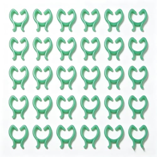 50 PCS Secured Plastic Plant Clips, Reusable Plant Support Clips for Climbing Plants, Orchid Clips Garden Clips for Vine Tomato Pothos Monstera Indoor & Outdoor Plant Stem Support