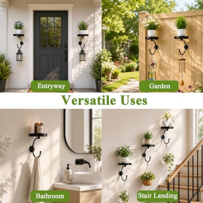 3-Pack Wall Plant Holder for Indoor Outdoor Plants, Metal Wall Planter