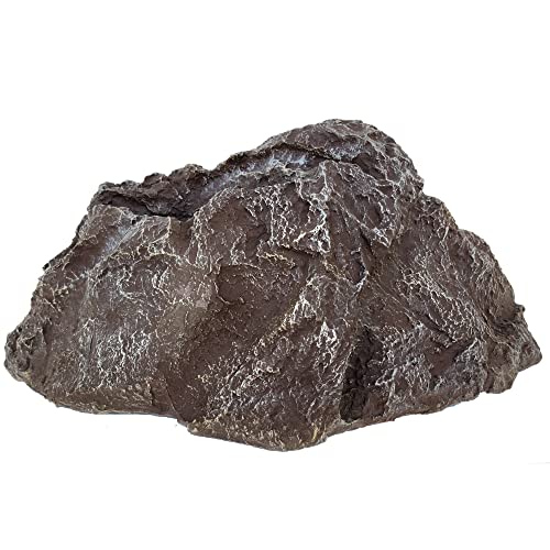 Forever Bamboo Artificial Rock Well Pump Cover for Landscaping Faux Rock for Decorating to Hide Pipe Fiberglass Boulder Covers Large River Brown 13 in H x 28 in W x 30 in L - color: River Brown, size: Large