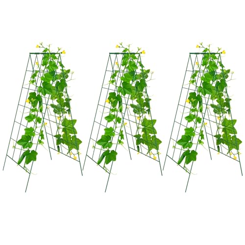 3 Packs Foldable Cucumber Trellis, 23.6" W x 54" H