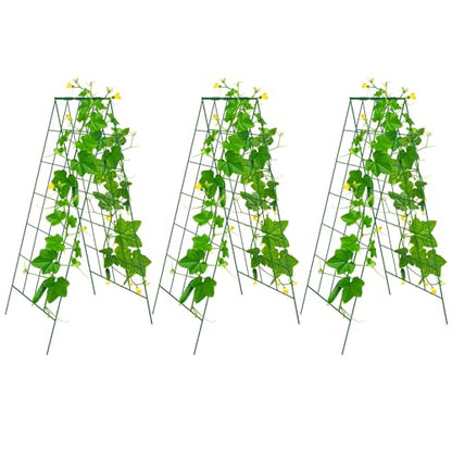 3 Packs Foldable Cucumber Trellis, 23.6" W x 54" H