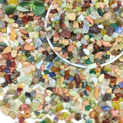 20LB Colorful Pebbles for Succulent, 3/8 Inch Natural River Rocks for Plants, Natural Decorative Polished Pebbles for Cactus,Vases, Planters,Outdoor Gardening and Indoor Plants - color: Colorful, size: 20 LB
