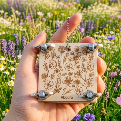 Aboofx Mini Flower Press Kit for Small Flowers Drying for Nature Lover | Portable Pocket Flower Press for Travel, Outdoor, DIY Crafts, Bookmark, Pressed Flower Art, Micro Flower Press - color: square