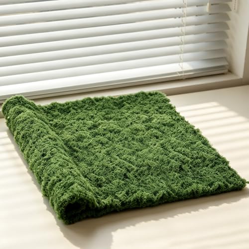 Artificial Moss Mat (39" x 39"), Large Fake Moss Sheet for Crafts & Planters, Realistic Green Moss Roll Capable of Creating Seamless Moss Walls, Table Runners, Fairy Gardens & Wedding Decor