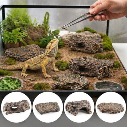 6pcs Diorama Supplies Fake Rocks, Artificial Miniature Decorative Stone for Finsh Tank, Fairy Gardens, Bonsai, DIY Crafts, Sand Table Landscape, Aquariums & Reptile Terrariums