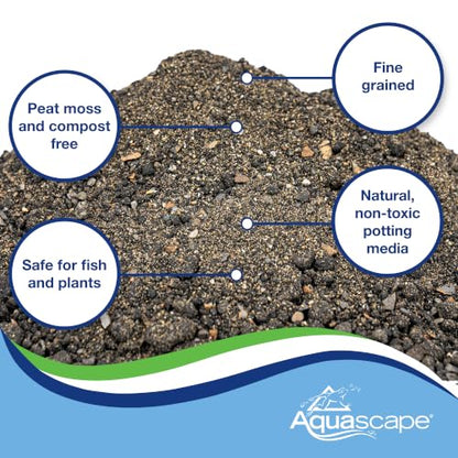 Aquascape Pond Plant Potting Media, Nutrient-Rich Aquatic Soil for Water Gardens, Supports Strong Root Growth, 215 Cubic Inches, 89002 - size: 215 cubic inches