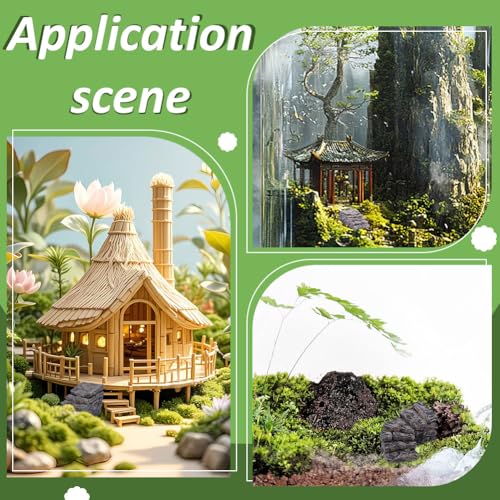 PLIGREAT 20 Pcs Miniature Stone Steps, Mini Garden Figurines Fairy Garden Ornament Resin Bridge Stair Stone for Micro Landscaping Yard Bonsai Decor