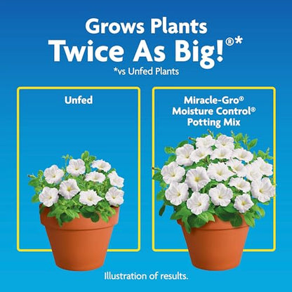 Miracle-Gro Moisture Control Potting Mix - Plant Soil For Container Plants, Protects against Over- and Under-Watering, 8 qt. (3-Pack) - size: 3-Pack, style: 8 qt.
