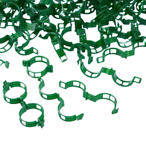 200Pcs Garden Vine Plant Support Clips,Plastic Fixing Clips for Securing and Training Climbing Plants,Tomatoes,Grapes,Vine Vegetables and Potted Plant (200, Green) - color: Green