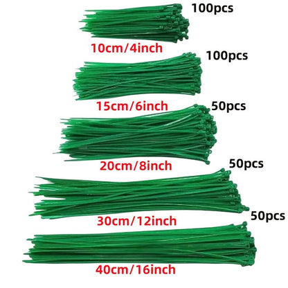 100PCS Reusable Plant Binding Twine Heavy-Duty Nylon Individually Wrapped Garden Straps for Indoor Support and Plant Training, 3x200mm - color: 3x200mm
