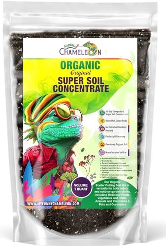 Organic Original Super Soil Concentrate with Mycorrhizae – Living Soil Boosts Roots & Buds for Seeds & Clones - Indoor & Outdoor Growing - Mix 1:4 with Topsoil Potting Soil (1 Quart) - color: Organic Original Super Soil, size: 1 quart