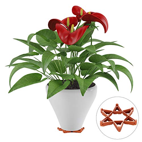 12Pcs Plant Pot Feet, Invisible Flower Pot Risers DIY Combination Triangle Toes Pot Lifters Supports Potted Plant Stand for Indoor Outdoor Gardening Plant Container Small to Large Flower Planters