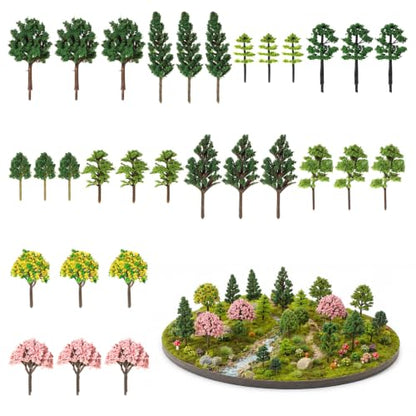 30 Pcs Tiny Model Trees Mixed Mini Trees Diorama Tree