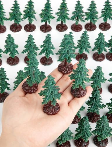 40 Pcs Miniature Trees Model Pine Trees