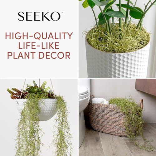 SEEKO Succulents Fake Spanish Moss 6 Pack – Artificial Hanging Moss Decor