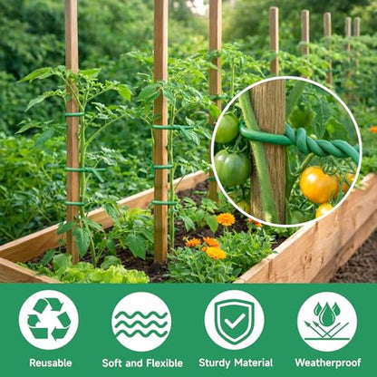 KINGLAKE Green Garden Wire with Pliers - 66 Feet 3.5mm Garden Ties Soft Plant Twist Ties Plant Wire for Climbing Plants Tomatoes Support Vines Vegetables Flowers Indoor & Outdoor Gardening Training - size: 3.5mm x 66ft