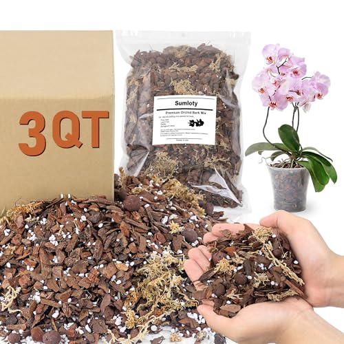Orchid Bark Potting Mix, Orchid Soil Mix with Pine Bark, Ready to Use, 3QT - size: 3QT