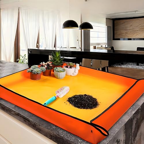 2pcs Repotting Mat for Indoor Plants Transplanting and Dirt Control Portable Potting Tray Plant Gifts for Plant Lovers Gardening Gifts