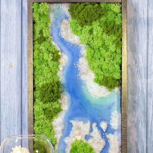 3.5oz Fake Blue Moss for Crafts - color: Blue