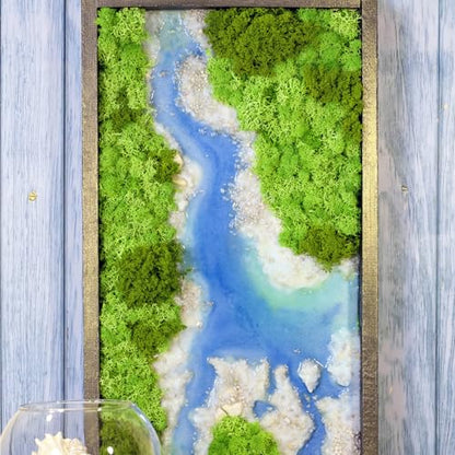 3.5oz Fake Blue Moss for Crafts - color: Blue
