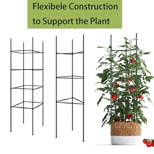60PCS Plant Stake Arms for Tomato Cage，Expandable 11.8" Plant Supports Trellis Connector Clips for 11mm Garden Plants Stakes Stand Outdoor/Indoor - size: 60 PCS