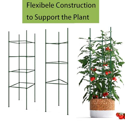 60PCS Plant Stake Arms for Tomato Cage，Expandable 11.8" Plant Supports Trellis Connector Clips for 11mm Garden Plants Stakes Stand Outdoor/Indoor - size: 60 PCS