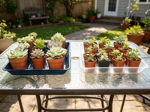6 Pack 10 Inch Square Plant Saucer Heavy Duty, Plastic Drip Tray for Garden Pots & Planters, Clear - color: Clear, size: 10" - 6 Pack