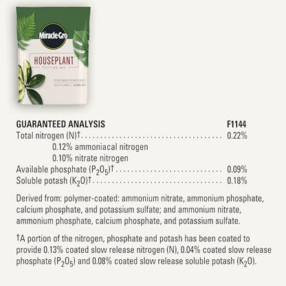 Miracle-Gro Houseplant Potting Mix, 4 qt. - size: 1 Pack, style: Houseplant