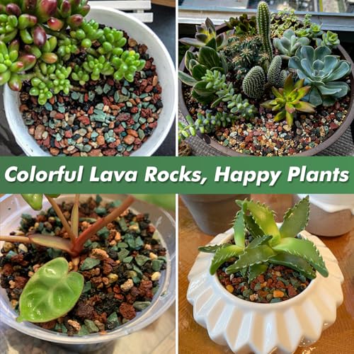 11 Pounds Mix Horticultural Lava Rocks, 5-8 mm Lava Rocks for Plants, Bonsai Rocks Horticultural Grit Soil Cover Gravel for Succulents and Hydroponics, Fairy Gardening, Top Dressing, Plant Drainage - size: 0.2-0.3 inch, style: Mix lava/ 11 pounds