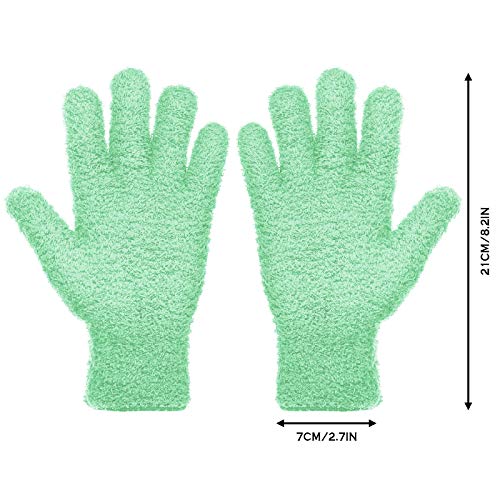 Patelai 2 Pairs Microfiber Gloves for Plants,Blue, Grass Green,Large - color: Blue, Grass Green, size: Large (2 Pairs)