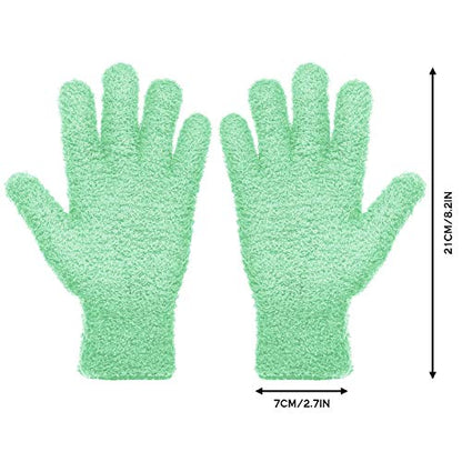 Patelai 2 Pairs Microfiber Gloves for Plants,Blue, Grass Green,Large - color: Blue, Grass Green, size: Large (2 Pairs)