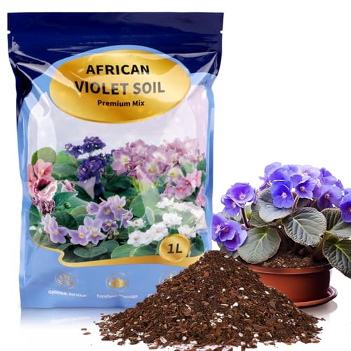 African Violet Potting Soil Mix 1qt, Pre-Mixed Acid Soil Ideal for African Violets to Ensure Optimal Nutrient Uptake and Vibrant Blooms - color: African Violet soil, size: 1QT