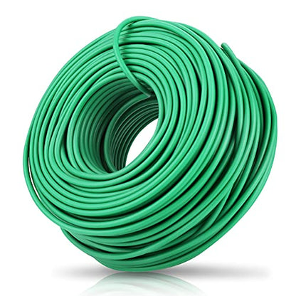 YDSL 100 Feet Soft Tie for Plants, Green Twist Garden Ties Gardening Supplies for Supporting Climbing Plants, Tomatoes, Vegetables, (Diameter - 2.5MM) - size: 100feet