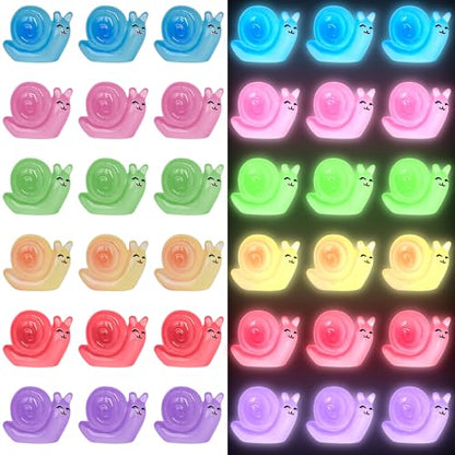 50 PCS Luminous Mini Resin Snail