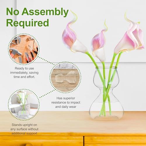 Garden Guru Plant Propagation Stations - Clear Glass Bud Vases Set of 32 - Mini Vases for Wedding Centerpieces, Cafe Décor, Tea Shop Displays - Small Hydroponic & Flower Vase - size: Set of 32