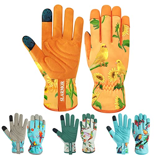 Gardening Gloves for Women, Garden glove, Garden Gifts for Gardener - size: Small, style: B-canary