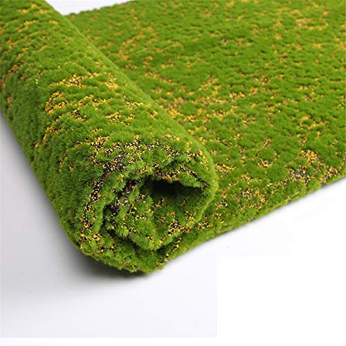 Artificial Moss Grass Turf Lawn,39inch DIY Artificial Grass Rug | Wedding Home Backyard Balcony Terrace TV Wall Indoor Outdoor Decor - color: Yellow