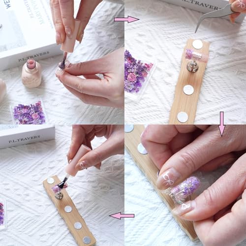 60Pcs Small Dried Pressed Flowers for Crafts,Xinxinran Tiny Dry Flower Kit for Nail Art,Epoxy Resin Accessories,Bookmark,Nails, Jewelry Making,Candle,Soap,Resin Molds(1 Boxs) - color: Blue Purple 60pcs