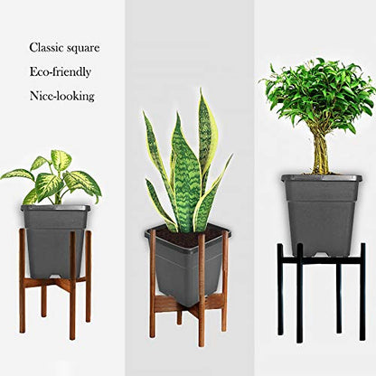 Square Nursery Pots Plant Pots Grow Pots Nursery Container Fit for Planting Soil Plants 10 Gallon 5Pcs - color: Black, size: 10 Gallon-5pcs