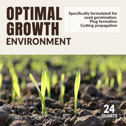 Old Potters Germination Mix with Peat Moss, Fine Perlite & Vermiculite - Perfect for Seed Germination, Plugs, and Cutting Propagation - Balanced pH, Enhanced Drainage and Aeration, 24 Quarts. - style: Germination Mix