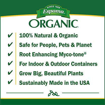 Espoma Organic Potting Soil Mix - All Natural Potting Mix For All Indoor & Outdoor Containers Including Herbs & Vegetables. For Organic Gardening, 8qt. bag. Pack of 1 - style: Mix