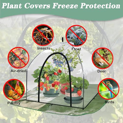36" Tabletop Plant Cover w/Waterproof Base Ventilation Window for Winter - color: 36*36*35.5 - 2PCS