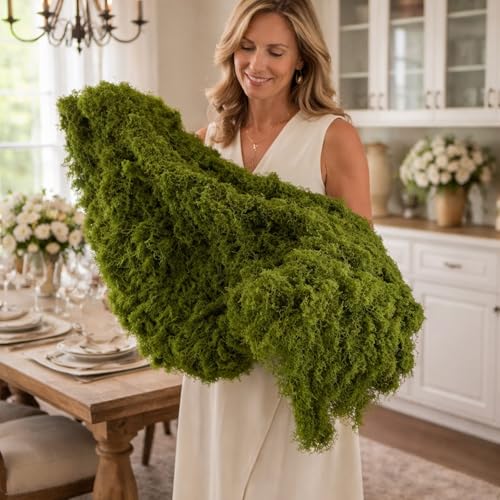 Artificial Moss Roll 33x200cm for Wall Decor, Backdrop & DIY Projects | Long moss roll for creating grass wall backdrops,event displays,photo areas,window styling and creative decorating projects. - size: 33x200cmx1pc